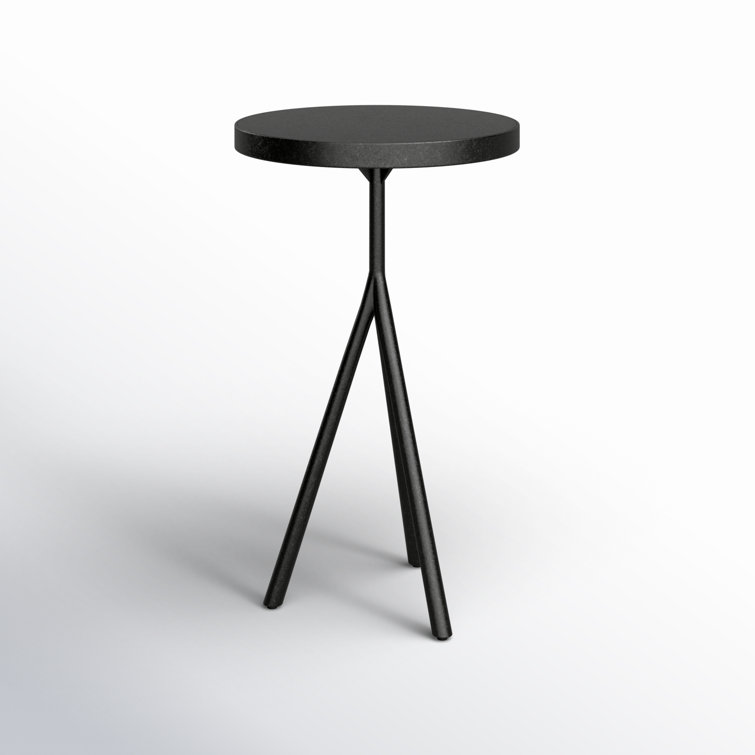 Bluestone Round Pedestal End Table with Tripod Base