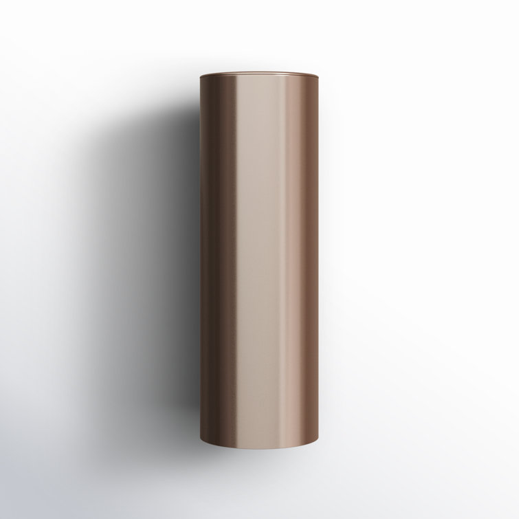 Bronze 2-Light Cylinder Outdoor Aluminum Wall Sconce