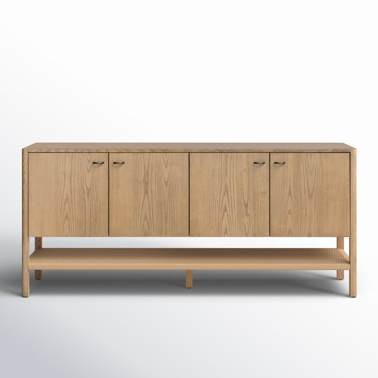 Zuma Contemporary 72'' Brown Sideboard in Ash with Iron Pulls