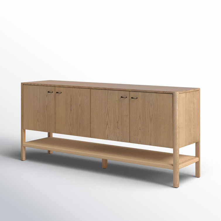 Zuma Contemporary 72'' Brown Sideboard in Ash with Iron Pulls