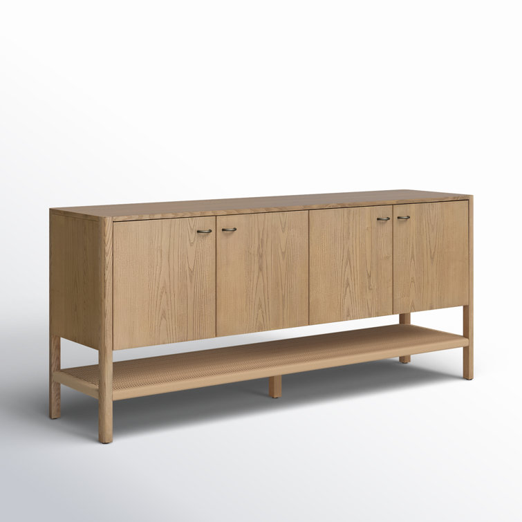 Zuma Contemporary 72'' Brown Sideboard in Ash with Iron Pulls