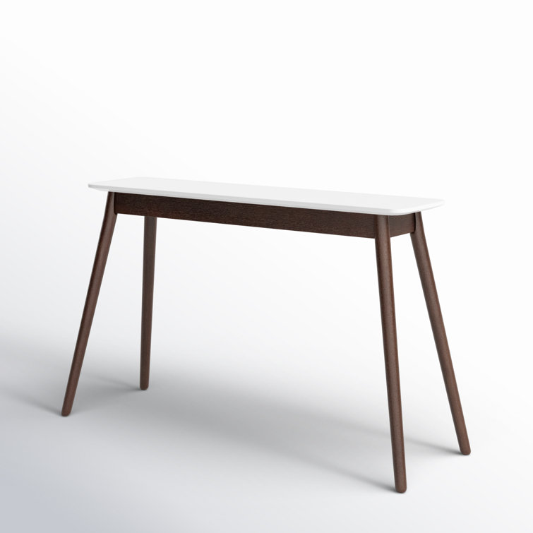 Vienna 47'' White and Brown Ash Wood Console Table