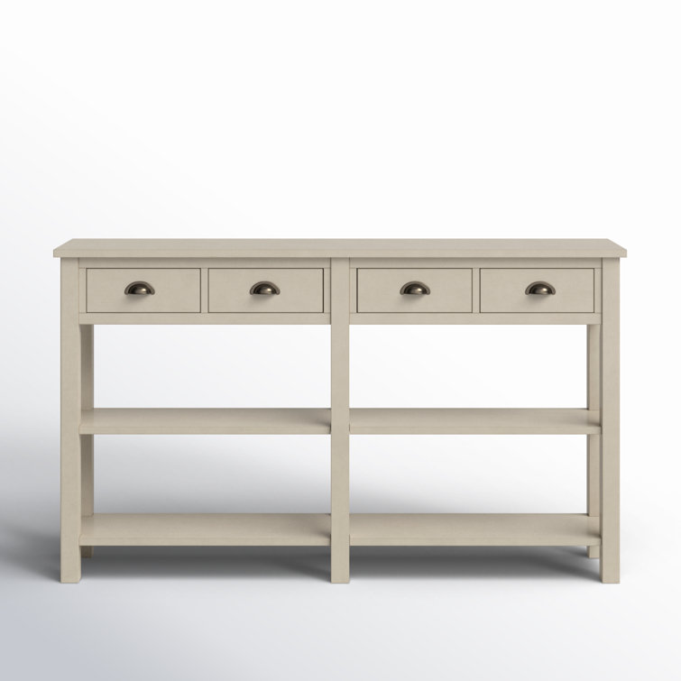 Galileo Cream 60" Wood Console Table with Storage