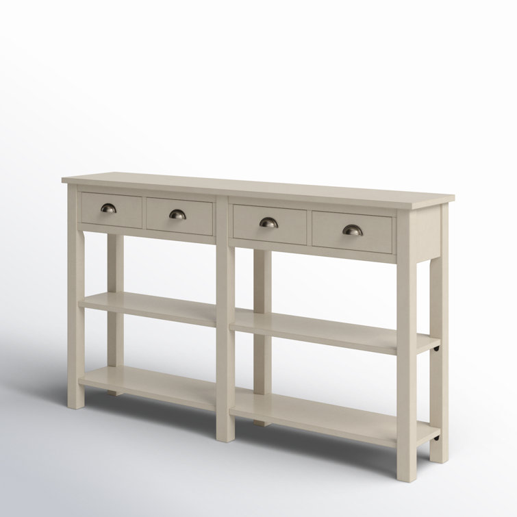 Galileo Cream 60" Wood Console Table with Storage