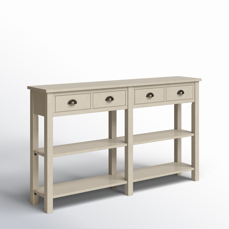 Galileo Cream 60" Wood Console Table with Storage