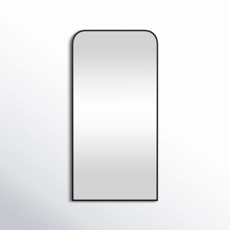 Matte Black Metal Framed Full Length Wall Mirror