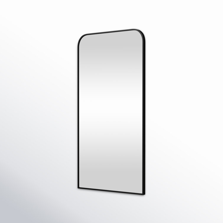 Matte Black Metal Framed Full Length Wall Mirror