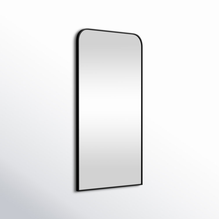 Matte Black Metal Framed Full Length Wall Mirror