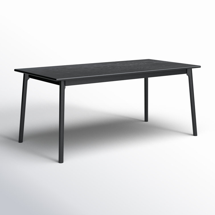 Monte 71" Black MDF and Rubberwood Dining Table