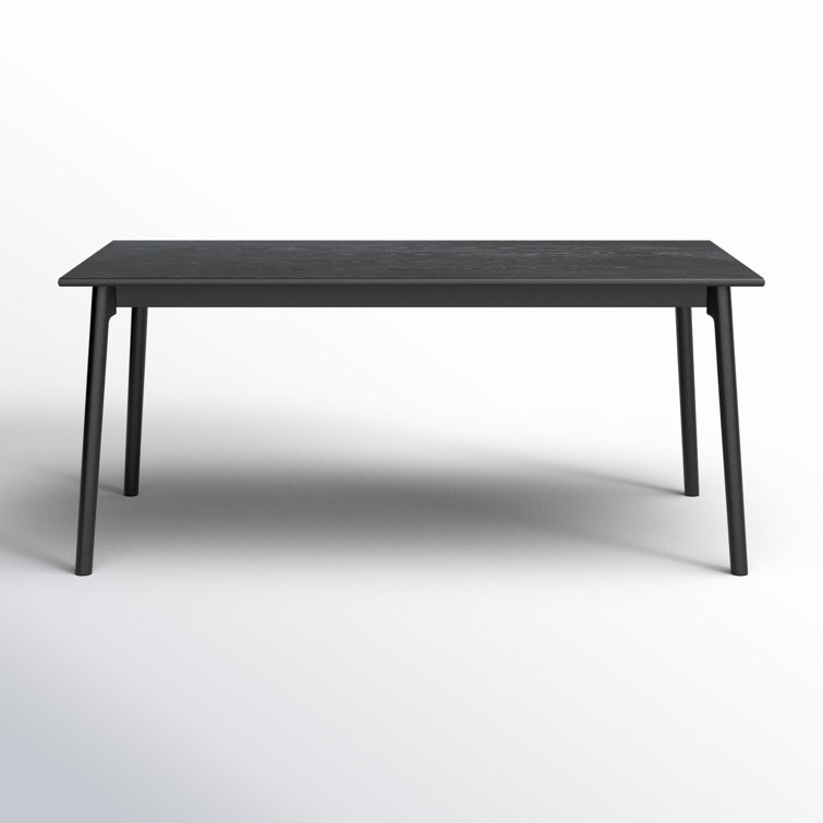 Monte 71" Black MDF and Rubberwood Dining Table