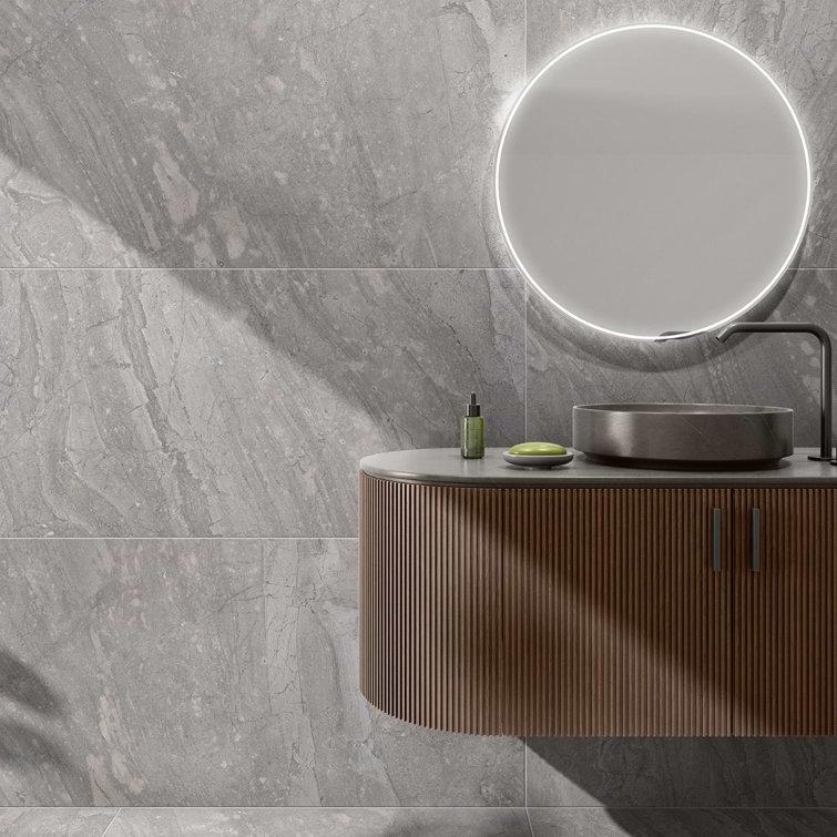 Pearl Gray Large Format Matte Porcelain Tile 24x48