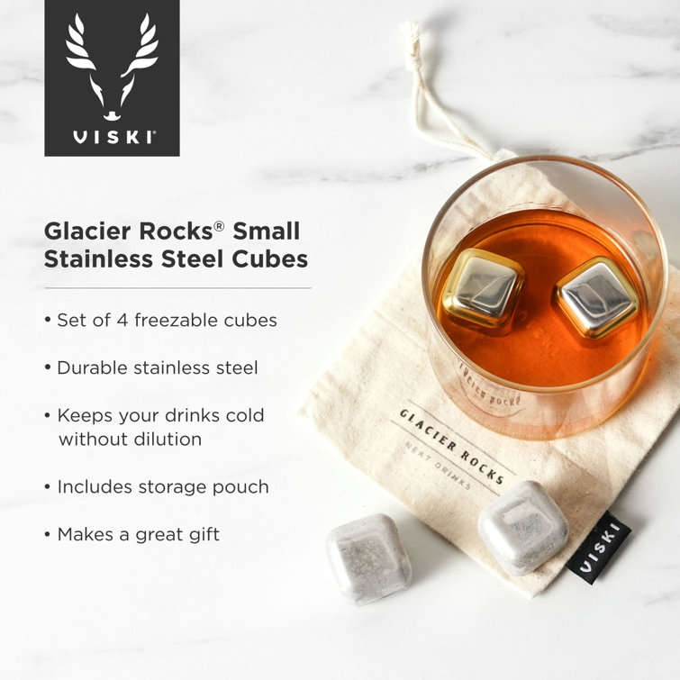 Glacier Rocks Small Stainless Steel Whiskey Cubes