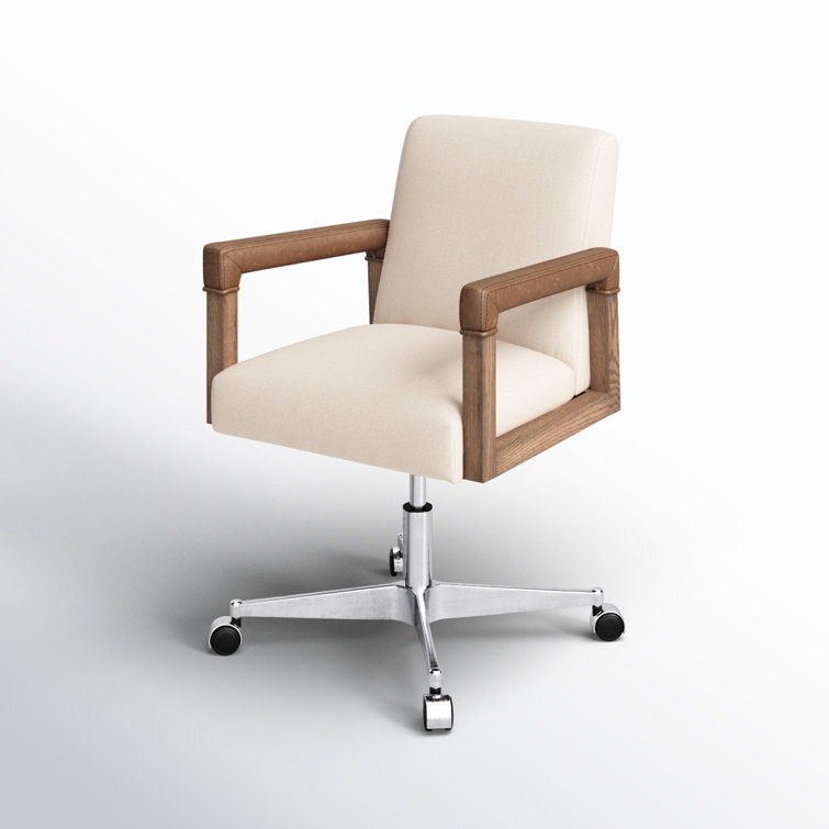 Harbor Natural Cream Leather-Wrapped Conference Chair