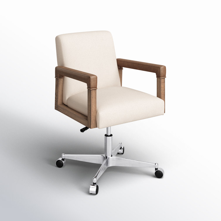 Harbor Natural Cream Leather-Wrapped Conference Chair