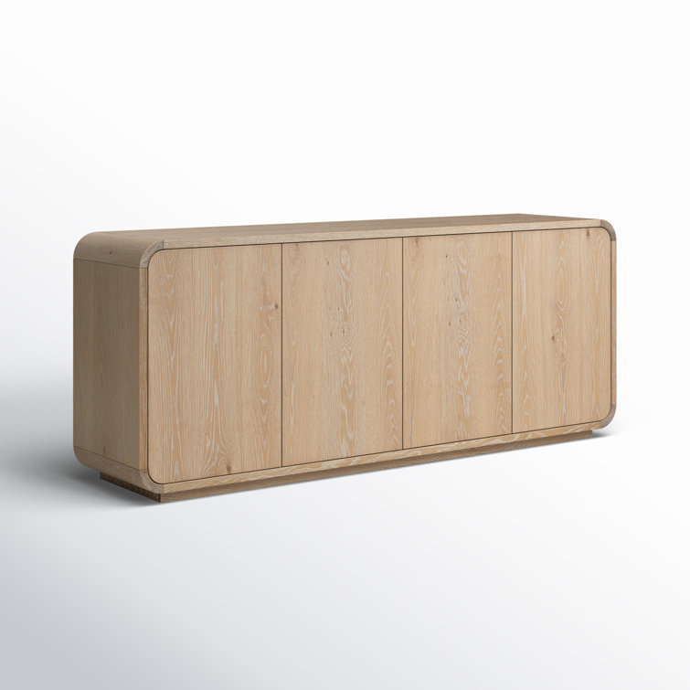 Perri 78'' Natural Oak Wood Sideboard