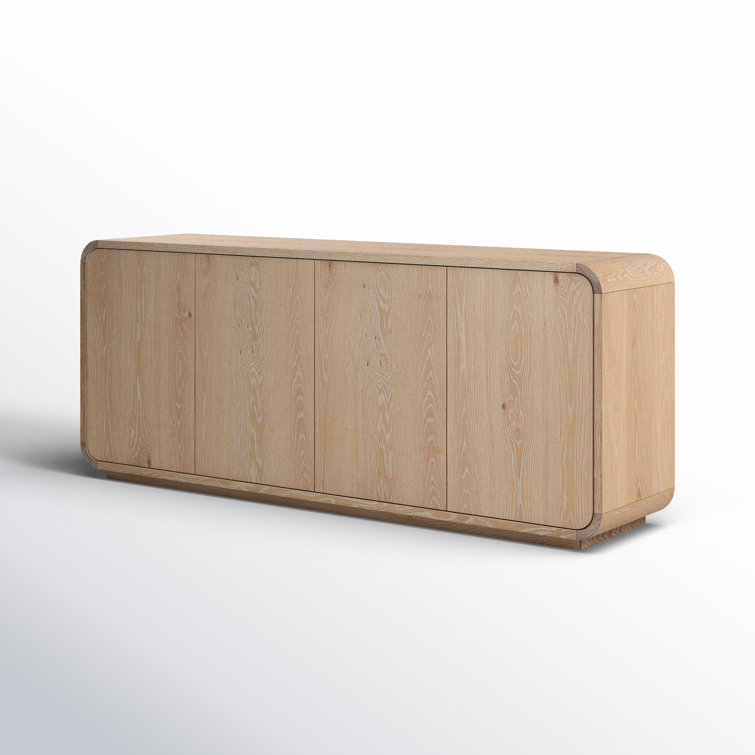Perri 78'' Natural Oak Wood Sideboard