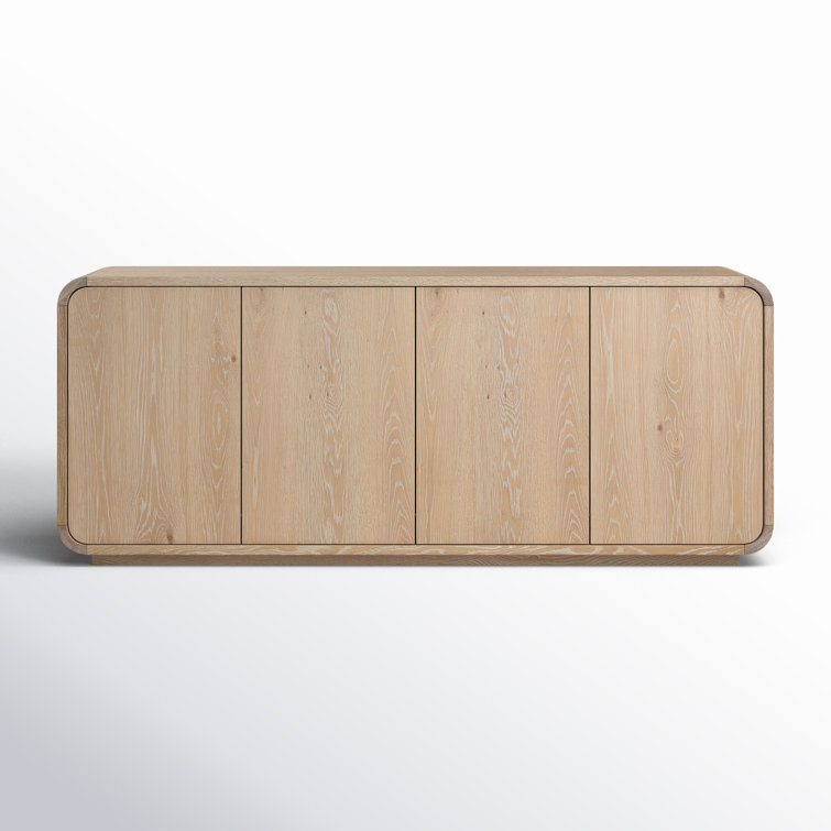 Perri 78'' Natural Oak Wood Sideboard
