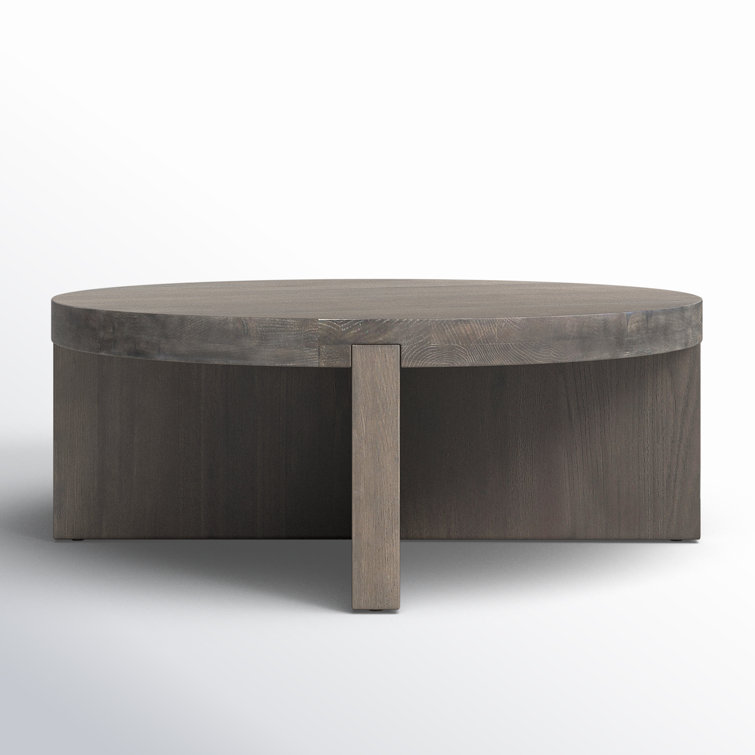 Folke 38'' Dark Brown Oak Round Coffee Table