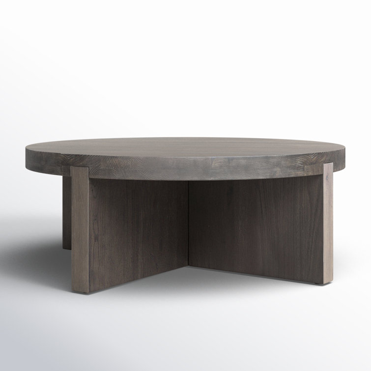 Folke 38'' Dark Brown Oak Round Coffee Table