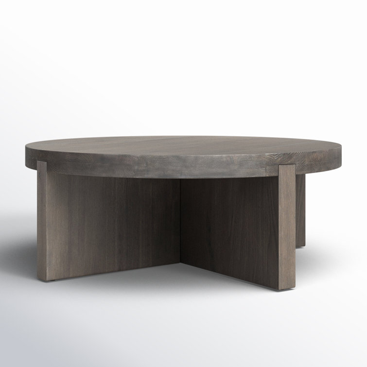 Folke 38'' Dark Brown Oak Round Coffee Table