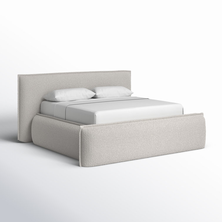 Lux King Upholstered Bed with Tufted Slats
