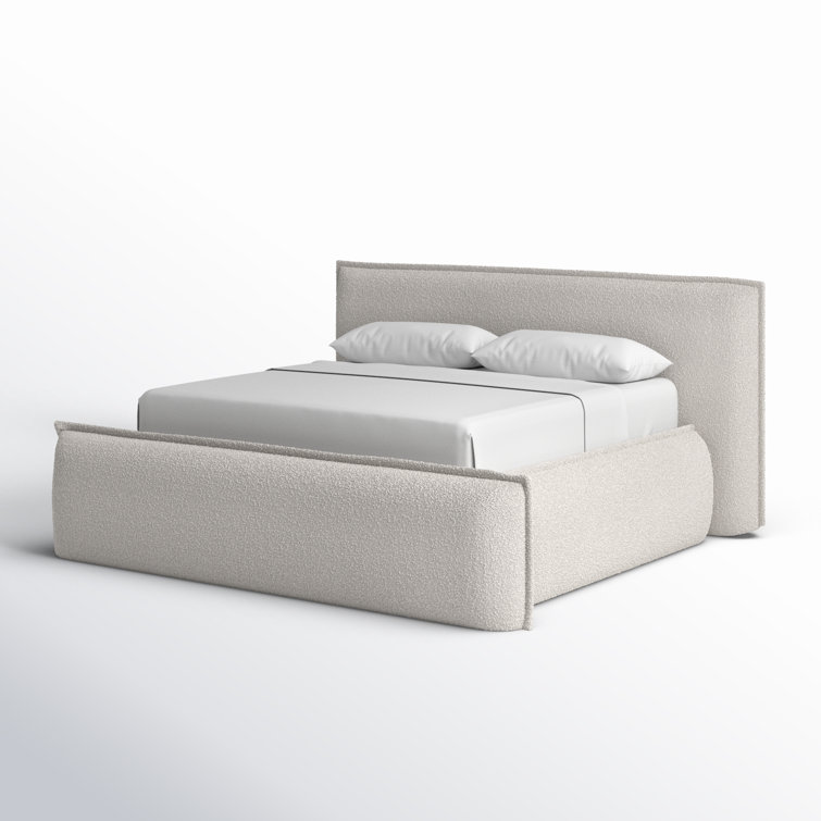Lux King Upholstered Bed with Tufted Slats