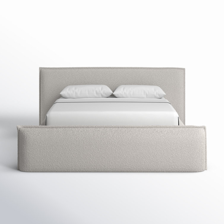 Lux King Upholstered Bed with Tufted Slats