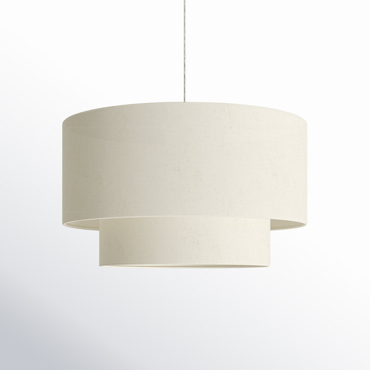 Contemporary Brushed Nickel 3-Light Indoor Drum Pendant