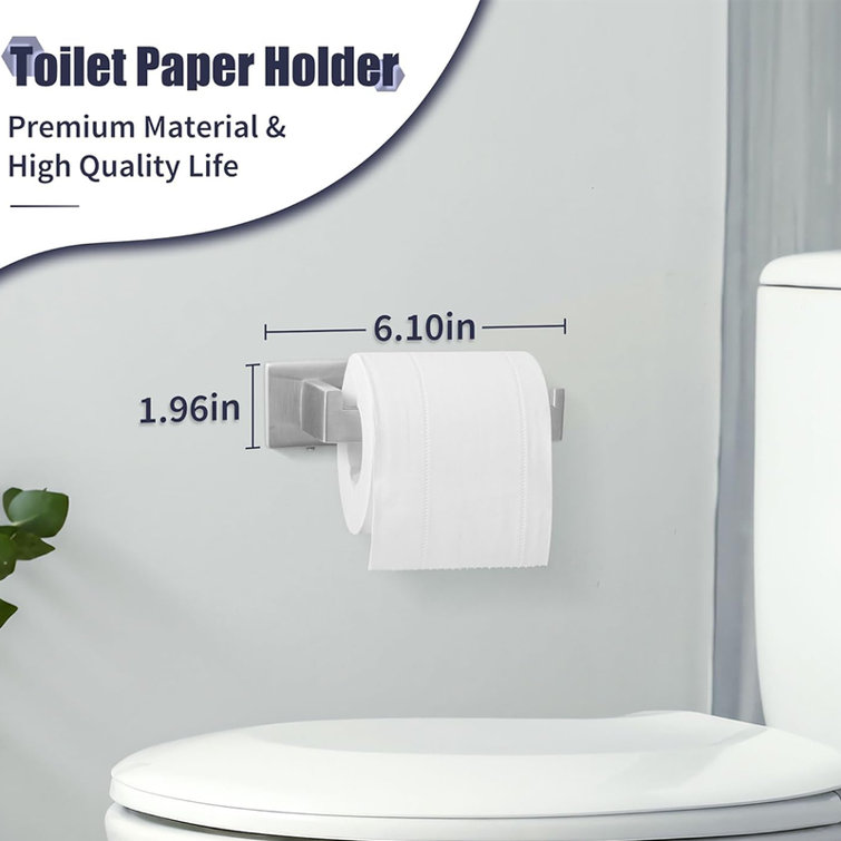 Brushed Nickel Square 5-Piece Bathroom Hardware Set