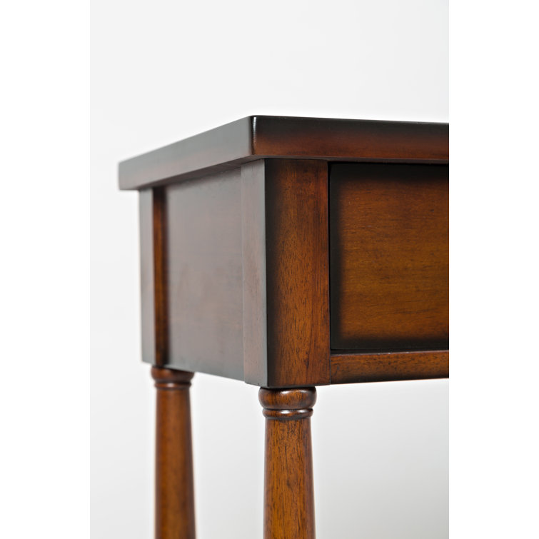 Elegant Antique Mahogany 60'' Rectangular Console Table with Storage