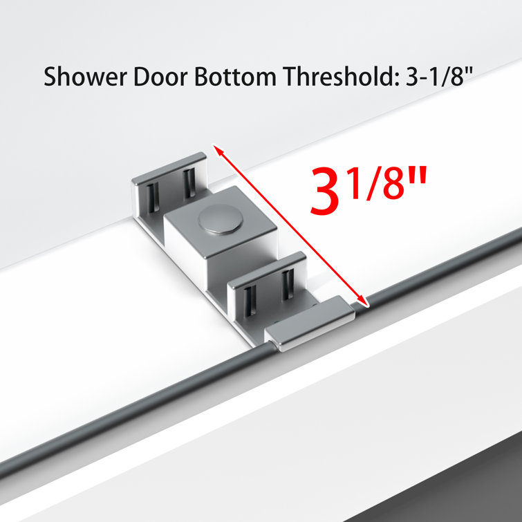 Brushed Nickel Frameless Double Sliding Shower Door with Crashproof System