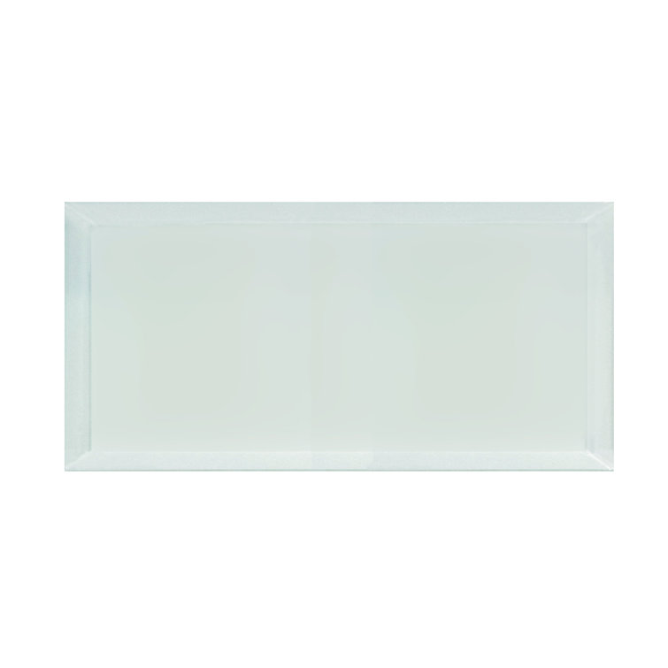 Frosted Elegance Matte Arctic Glass Subway Wall Tile