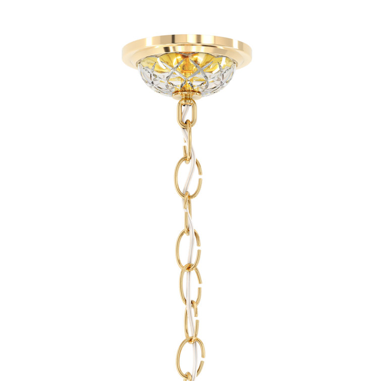 Aurelia Gold 12-Light Chandelier with Clear Swarovski Crystal