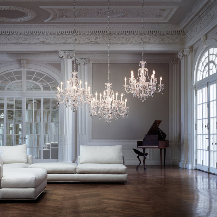 Aurelia Gold 12-Light Chandelier with Clear Swarovski Crystal
