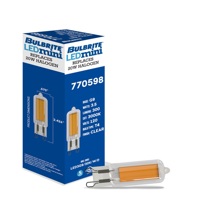Clear Bi-Pin Dimmable LED Light Bulbs for Decorative Downlight