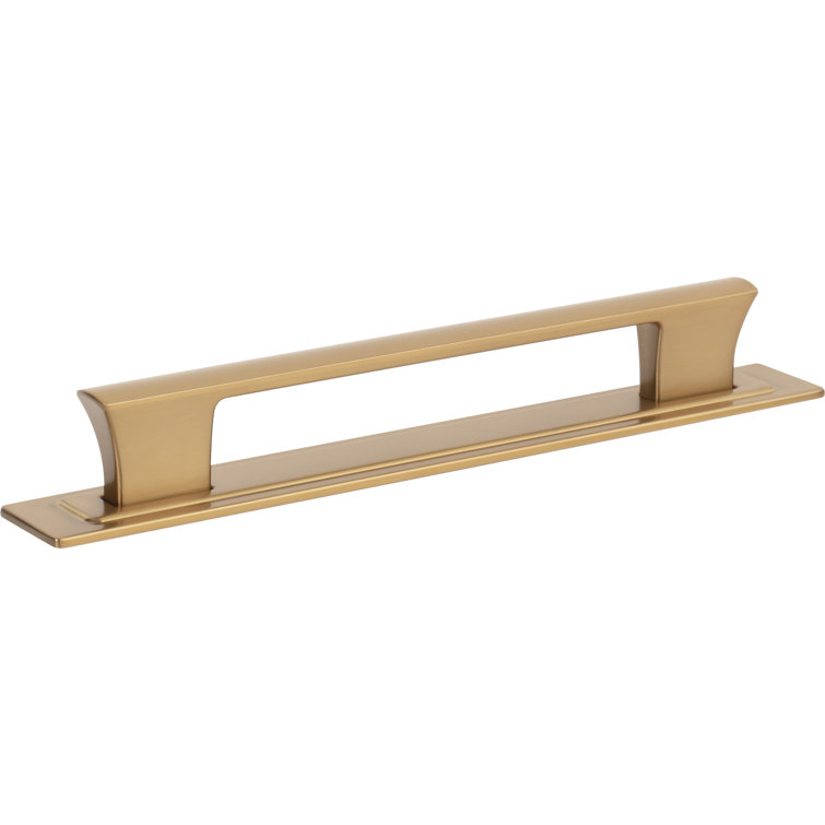 Modern Warm Brass 6 5/16" Bar Pull with Mounting Hardware