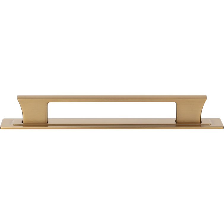 Modern Warm Brass 6 5/16" Bar Pull with Mounting Hardware