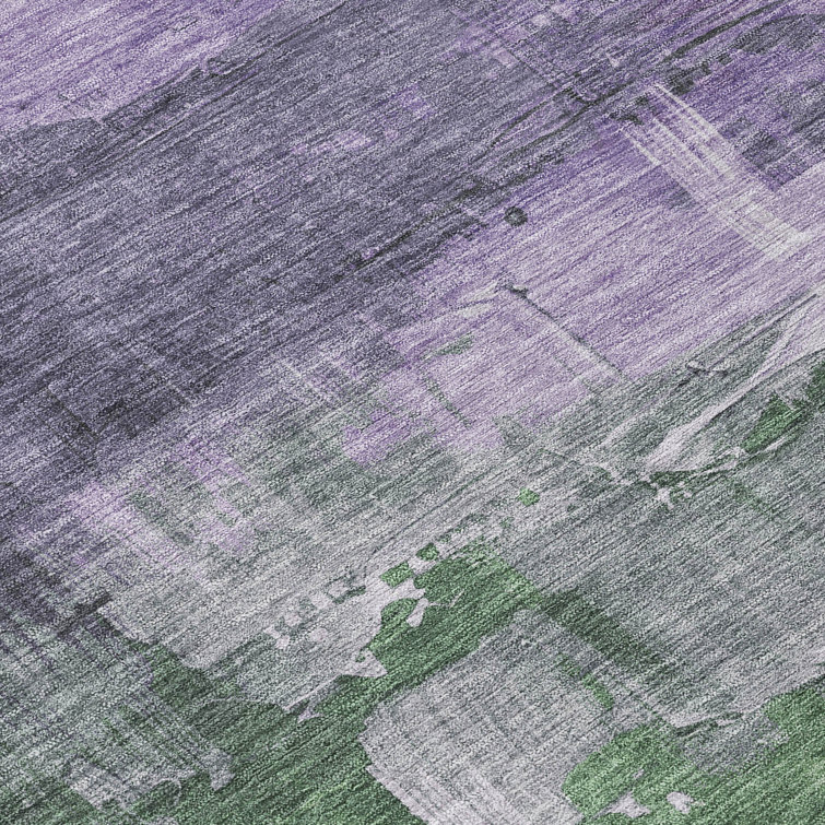 Lavender Synthetic Flat Woven Washable Indoor/Outdoor Rug 1'8" x 2'6"