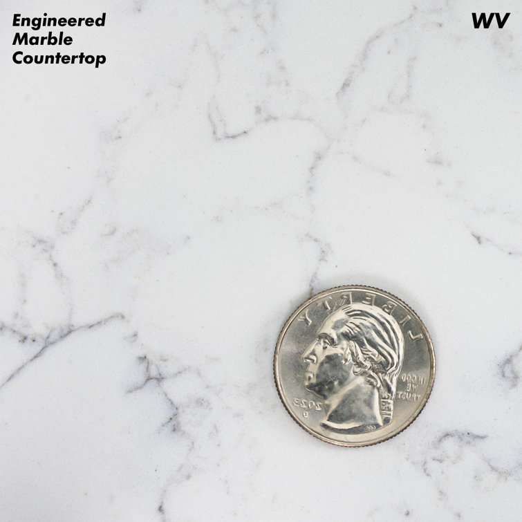 Ferdinand 36'' White Engineered Marble Single Bathroom Vanity