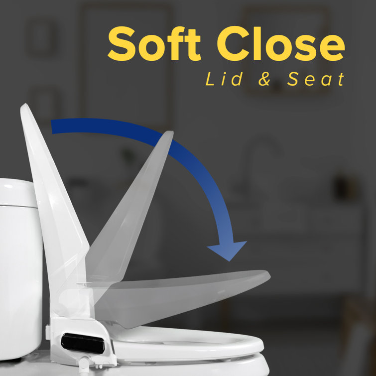 White Electric Bidet Toilet Seat with Remote Control