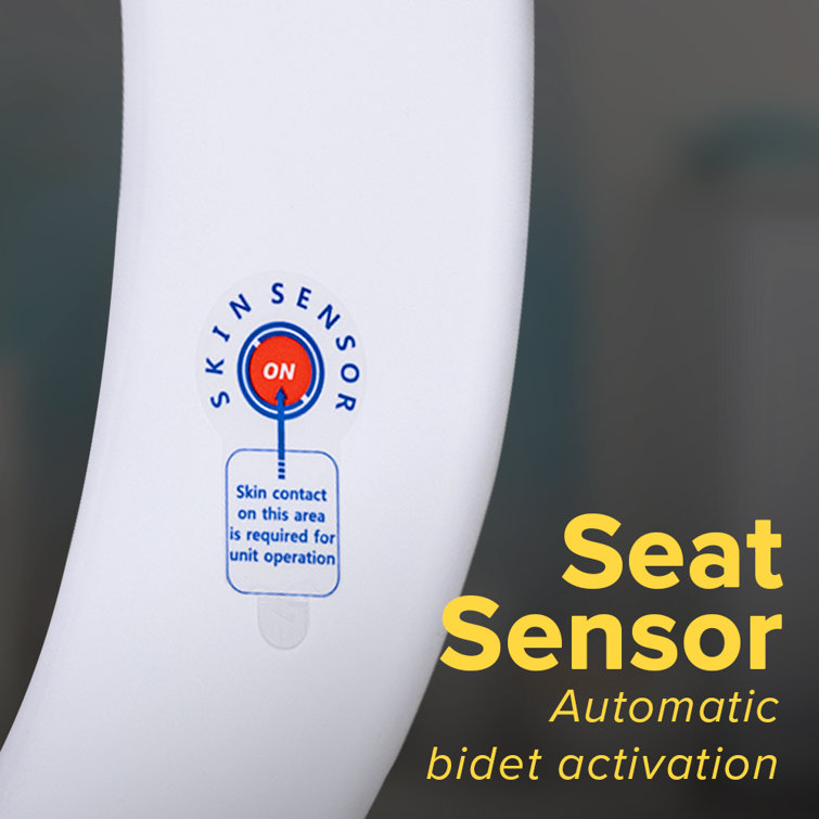 White Electric Bidet Toilet Seat with Remote Control