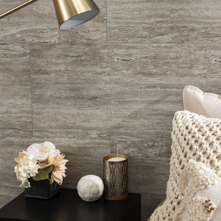 Palisade Grecian Earth Vinyl Tile Shower Kit with Trims