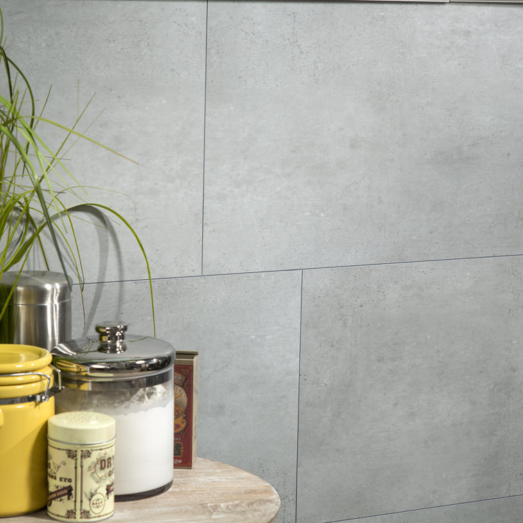 Palisade Frost Nickel Interlocking Vinyl Tile Shower Kit
