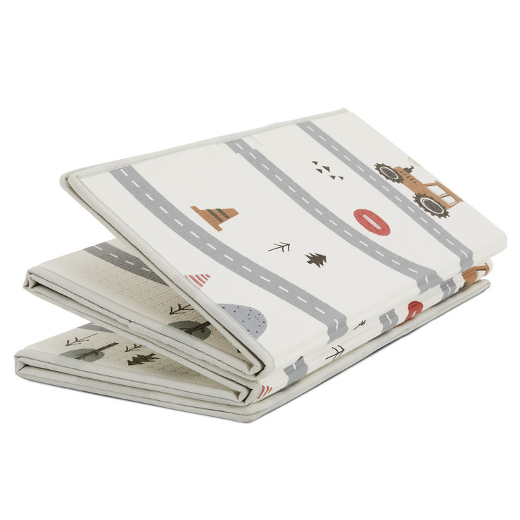 Evolur CozyCush Large White Foam Reversible Baby Playmat