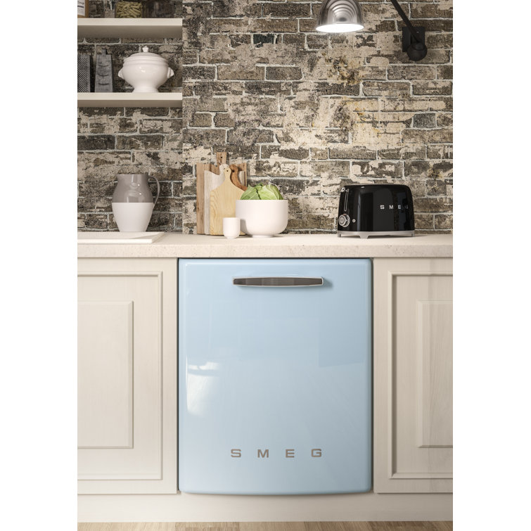 Navy Stainless Steel Retro 2-Slice Toaster with Crumb Tray