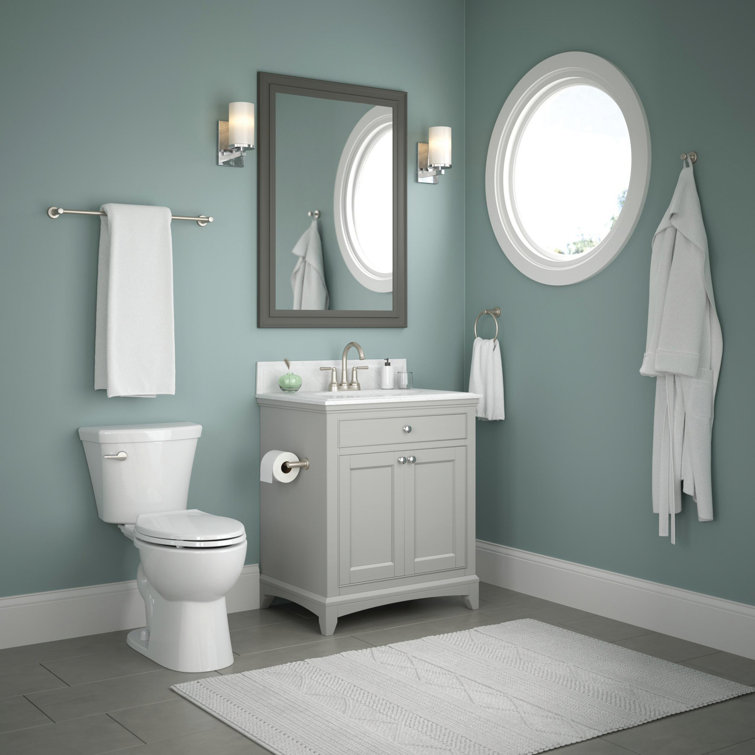 Brushed Nickel Adjustable Wall Mounted Double Towel Bar
