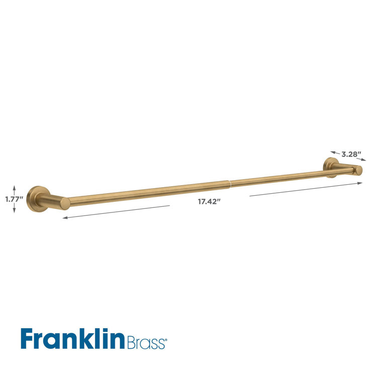 Satin Gold Adjustable Wall Mounted Double Towel Bar