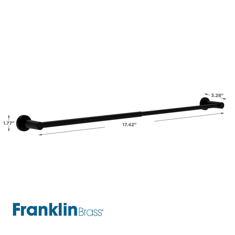 Matte Black Adjustable Wall Mounted Double Towel Bar