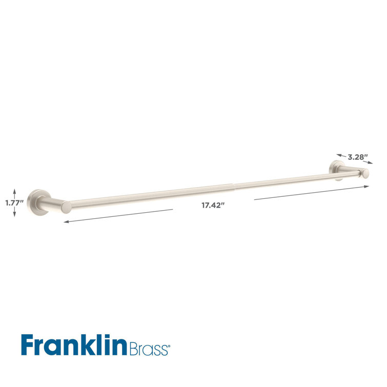 Brushed Nickel Adjustable Wall Mounted Double Towel Bar