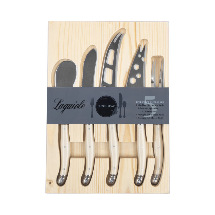French Home French Home Laguiole 5-Piece Artisan Cheese Knife Set With Handles (Set of 5)